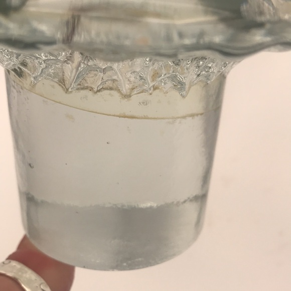 MCM VTG 70's Blenko Don Shepherd Ice Mushroom Clear Glass Candleholders Set of 3 - Picture 6 of 6